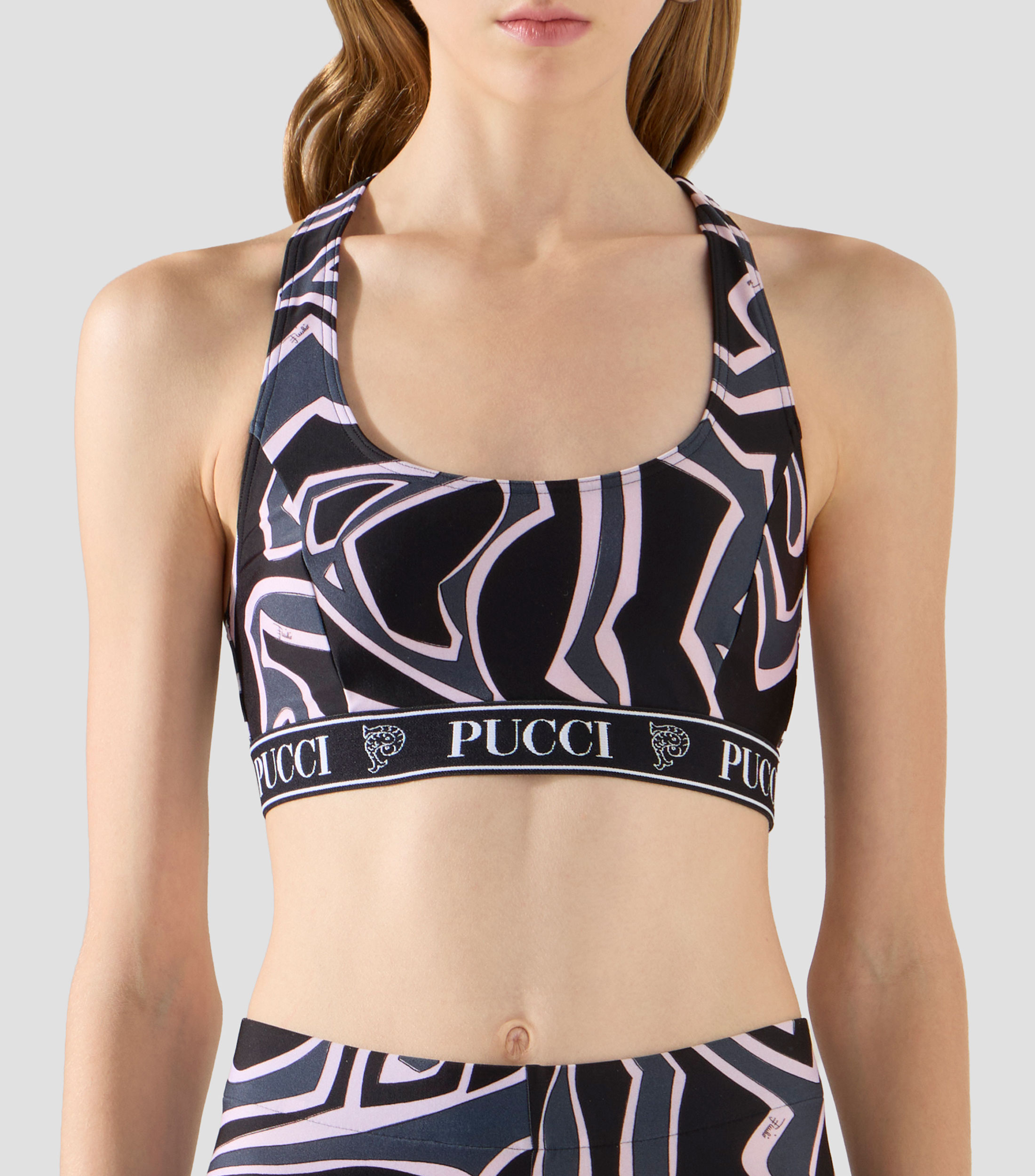 Top cuello redondo sin mangas estampado Mujer